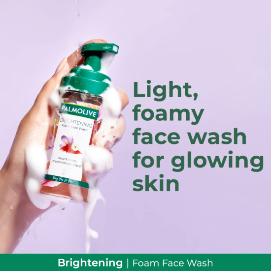 Colgate Visible White O2 & Palmolive Brightening Foam Facewash - Whiter Teeth & Radiant Skin