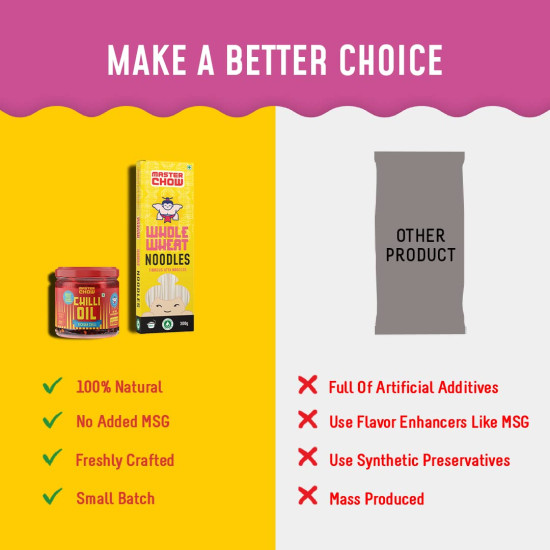 MasterChow Sichuan Chilli Oil Whole Noodle Pack - Spicy & Crunchy