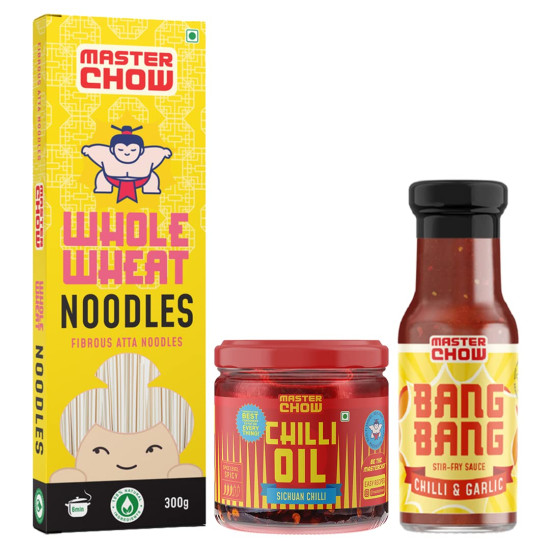 MasterChow Sizzling Oil Noodle Pack - Spicy & Crunchy Chilli Oil Dip