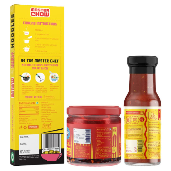 MasterChow Sizzling Oil Noodle Pack - Spicy & Crunchy Chilli Oil Dip