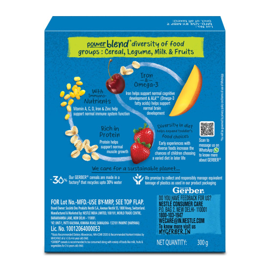 GERBER Cereals - Mango & Berry | Instant Cereal for Little Ones GERBER Cereals - Mango & Berry | Instant Cereal for Little Ones