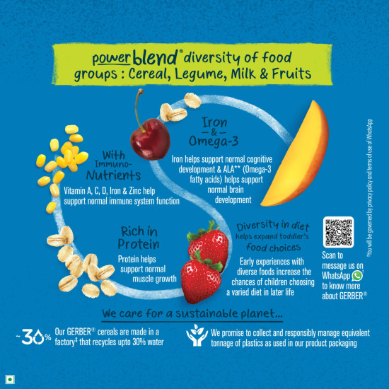GERBER Cereals - Mango & Berry | Instant Cereal for Little Ones GERBER Cereals - Mango & Berry | Instant Cereal for Little Ones