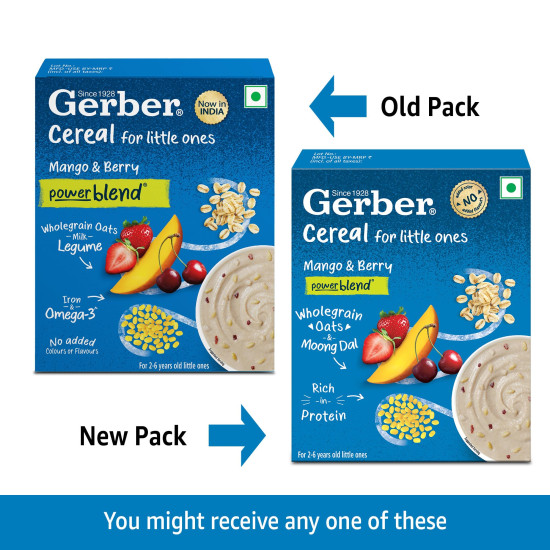 GERBER Cereals - Mango & Berry | Instant Cereal for Little Ones GERBER Cereals - Mango & Berry | Instant Cereal for Little Ones
