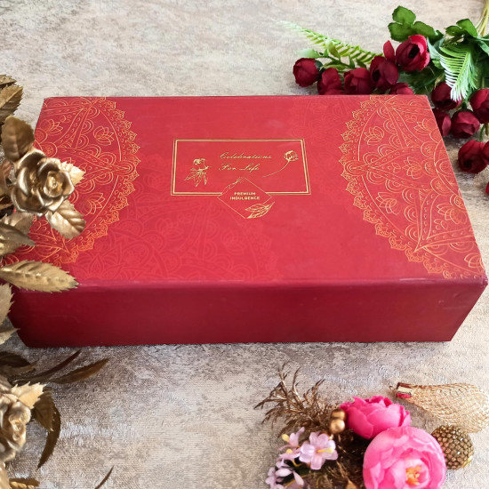 NutriSnacksBox Rakhi Gift Hamper for Brother - Premium Dark Chocolate & Dry Fruits