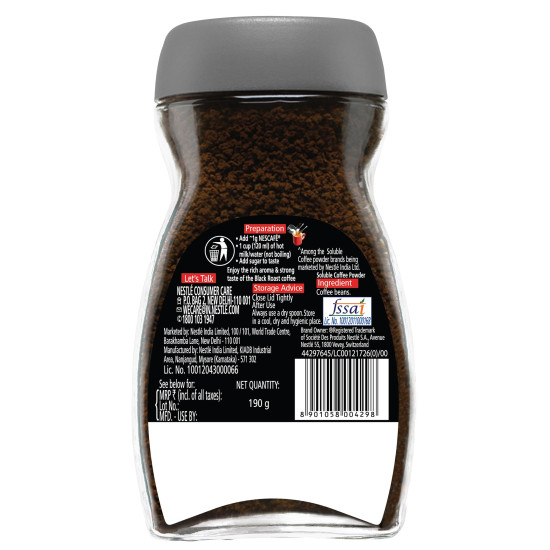 Nescafe Classic Black Roast Instant Coffee Jar - Rich & Dark Flavor
