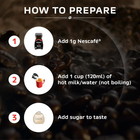 Nescafe Classic Black Roast Instant Coffee Jar - Rich & Dark Flavor