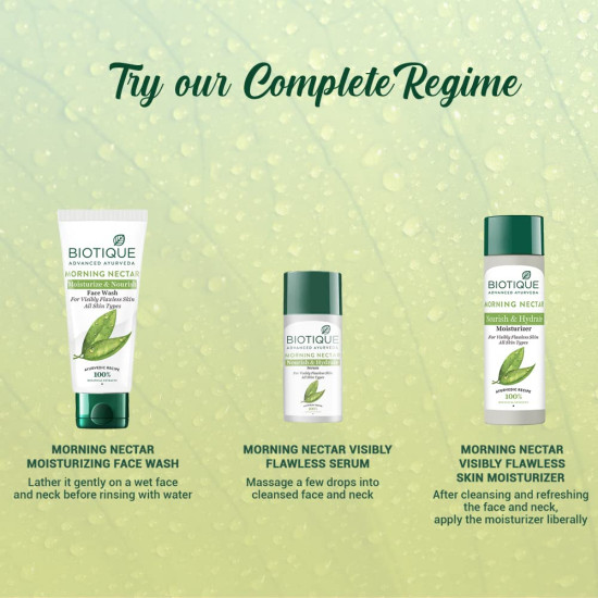 Biotique Morning Nectar Moisturize & Nourish Face Wash - Flawless Skin Formula