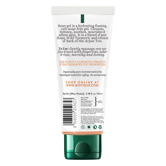 Biotique Honey Gel Soothe & Nourish Foaming Face Wash - Soap-Free Formula