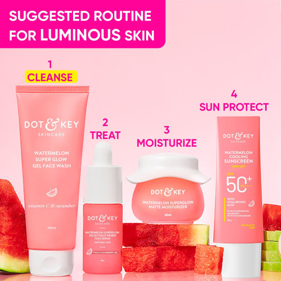 DOT & KEY Watermelon Super Glow Gel Face Wash - Oil-Free & Glowing Skin DOT & KEY Watermelon Super Glow Gel Face Wash - Oil-Free & Glowing Skin