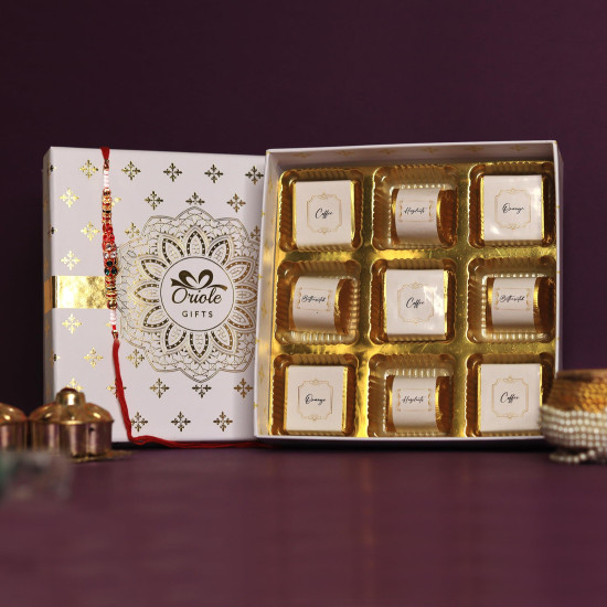 Oriole Gifts Rakhi Gift Hamper - Premium Chocolates & Rakhi