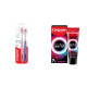 Colgate Gentle UltraFoam Toothbrush & Visible White O2 Toothpaste - Ultra Soft Bristles & Enamel Safe Whitening