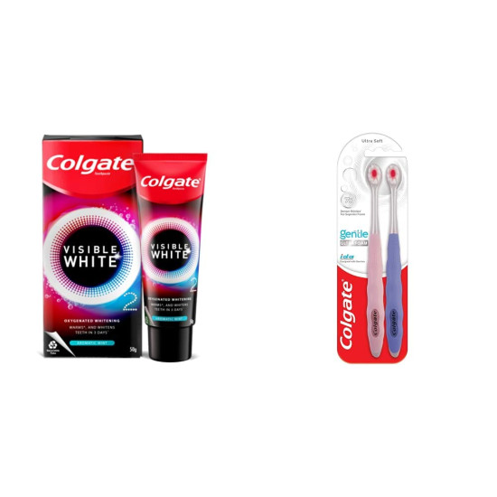Colgate Visible White O2 & UltraFoam Toothbrush - Whitening & Gentle Care Colgate Visible White O2 & UltraFoam Toothbrush - Whitening & Gentle Care