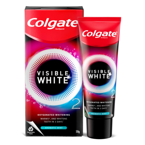 Colgate Visible White O2 & UltraFoam Toothbrush - Whitening & Gentle Care Colgate Visible White O2 & UltraFoam Toothbrush - Whitening & Gentle Care