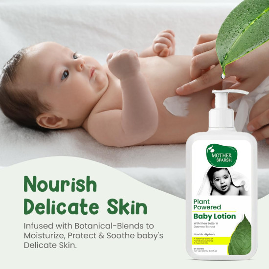 Mother Sparsh Plant Powered Natural Baby Lotion - Deep Hydration & Protection