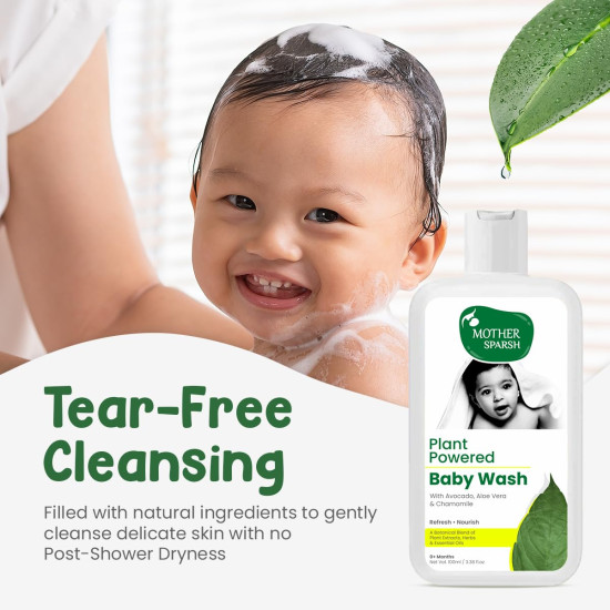 Mother Sparsh Plant Powered Natural Hydrating Baby Wash - Gentle and Nourishing
