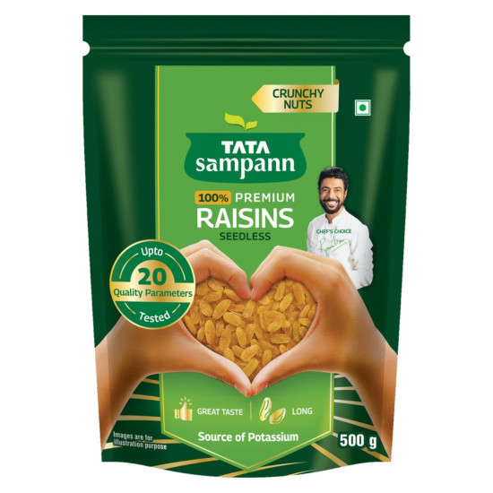 Tata Sampann Pure Raisins Seedless - Premium Quality 500g