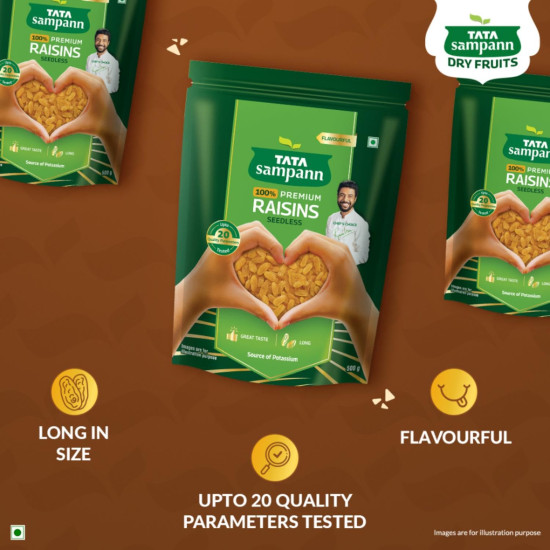 Tata Sampann Pure Raisins Seedless - Premium Quality 500g