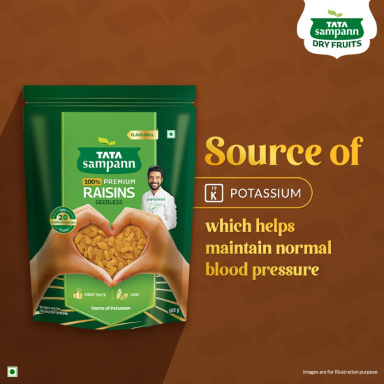 Tata Sampann Pure Raisins Seedless - Premium Quality 500g