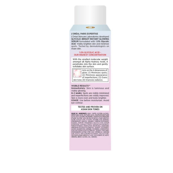 L'Oreal Paris Instant Glowing Serum - Minimize Spots & Even Skin Tone