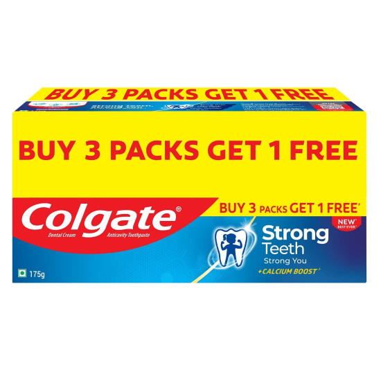 Colgate Swarna Vedshakti & Strong Teeth Toothpaste Saver Pack - Ayurvedic & Calcium Boost