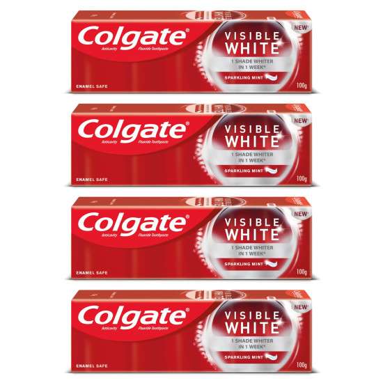 Colgate Visible White & Swarna Vedshakti Toothpaste - Dual Pack for Whitening & Ayurvedic Care