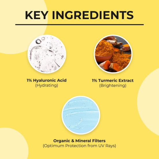 Dr. Sheth's Haldi & Hyaluronic Acid Sunscreen - Hydrating & Brightening SPF 50+