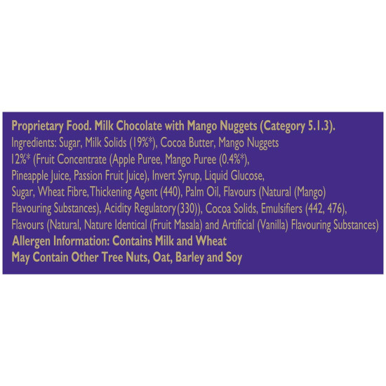 Cadbury Dairy Milk Tangy Mango Madbury Chocolate Bar - Fruity Delight