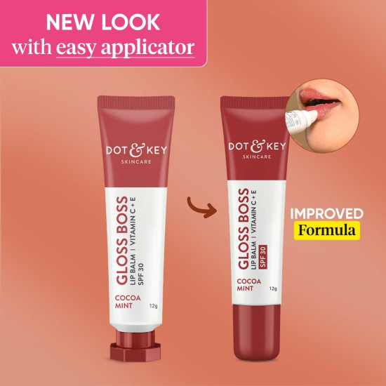 Dot & Key Cocoa Lip Balm - Intense Hydration & SPF 30 Protection