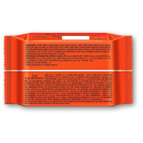 Sunfeast Bounce Orange Cream 58g (Pack of 4) - Deliciously Fun Biscuits