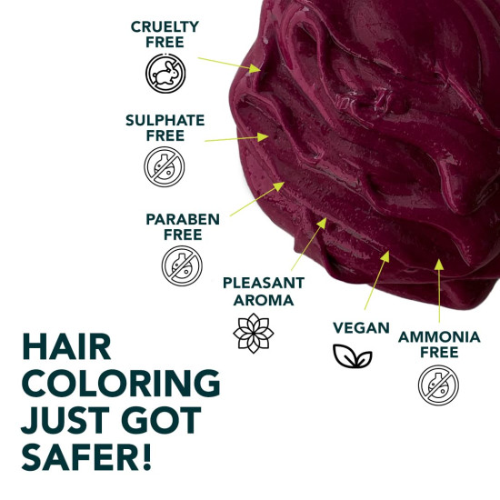 Paradyes Ruby Wine Semi-permanent Hair Color Kit - Ammonia Free & Herbal Paradyes Ruby Wine Semi-permanent Hair Color Kit - Ammonia Free & Herbal