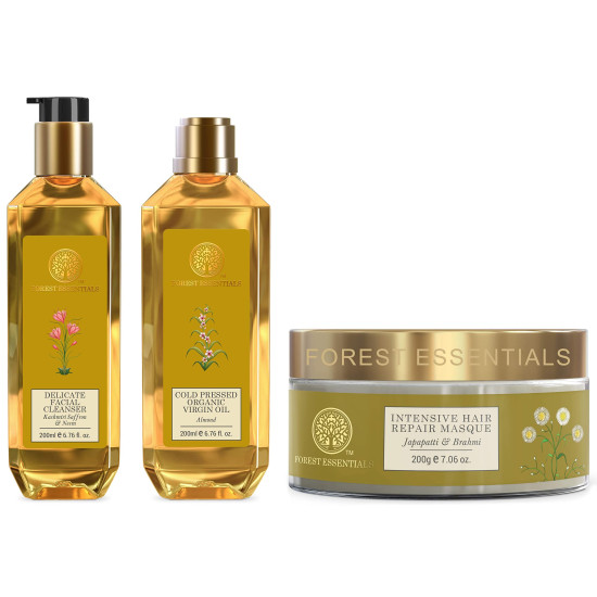 Forest Essentials Organic Beauty Set - Nourish Your Skin and Hair Forest Essentials Organic Beauty Set - Nourish Your Skin and Hair