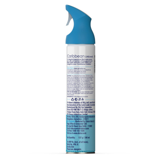 Odonil Destinations Room Air Freshener Spray 240ml - Caribbean Dreams | Long Lasting Fragrance