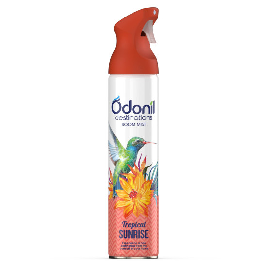 Odonil Destinations Room Air Freshener Spray 240ml - Tropical Sunrise | Long Lasting Fragrance