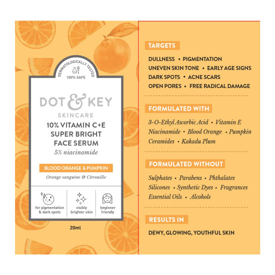 DOT & KEY 10% Vitamin C + E, 5% Niacinamide Serum - For Glowing Skin DOT & KEY 10% Vitamin C + E, 5% Niacinamide Serum - For Glowing Skin