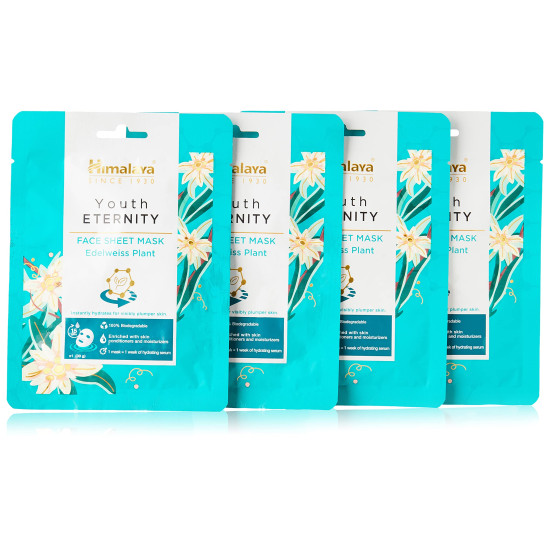Youth Eternity Face Sheet Mask Pack of 4 - Anti-Aging & Hydrating Youth Eternity Face Sheet Mask Pack of 4 - Anti-Aging & Hydrating