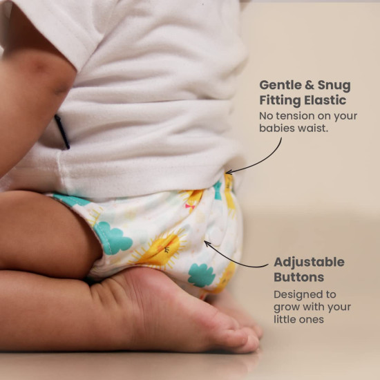 Mother Sparsh Plant Powered Cloth Diaper - Organic Cotton & Reusable