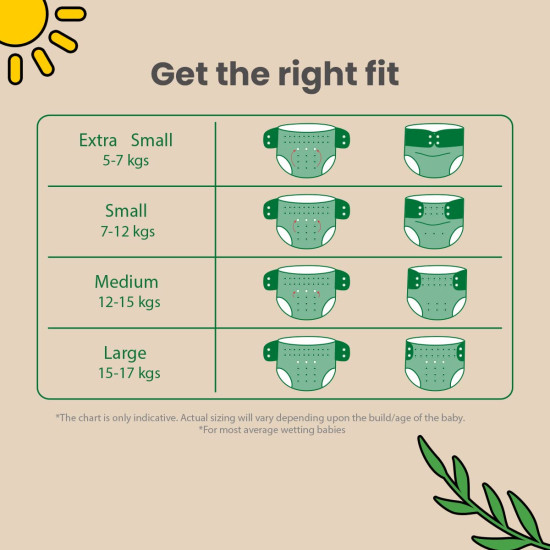 Mother Sparsh Plant Powered Cloth Diaper - Organic Cotton & Reusable