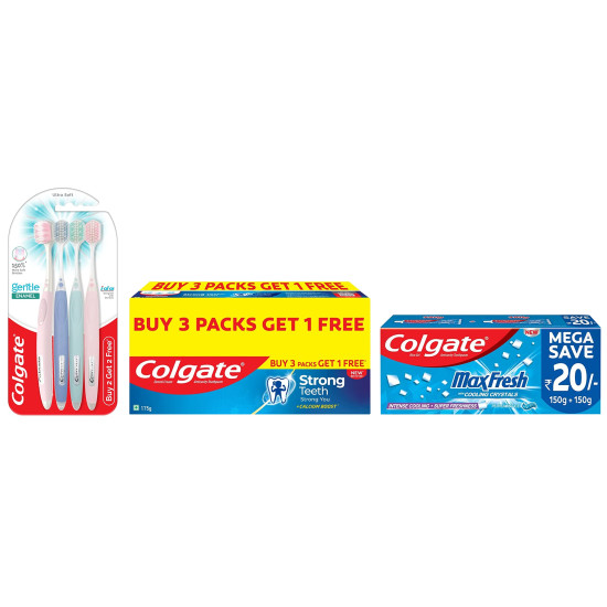 Colgate Gentle Enamel Toothbrush & Toothpaste Set - Ultra Soft Bristles & Fresh Breath