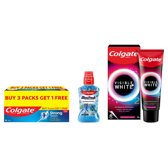 Colgate Plax Mouthwash & Toothpaste Set - Fresh Breath & Whitening