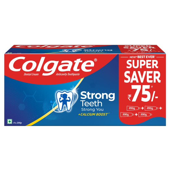 Colgate Strong Teeth Cavity Protection Toothpaste & Gentle UltraFoam Toothbrush Combo - Superior Oral Care