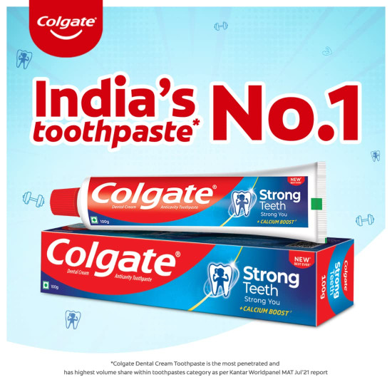 Colgate Strong Teeth Cavity Protection Toothpaste & Gentle UltraFoam Toothbrush Combo - Superior Oral Care