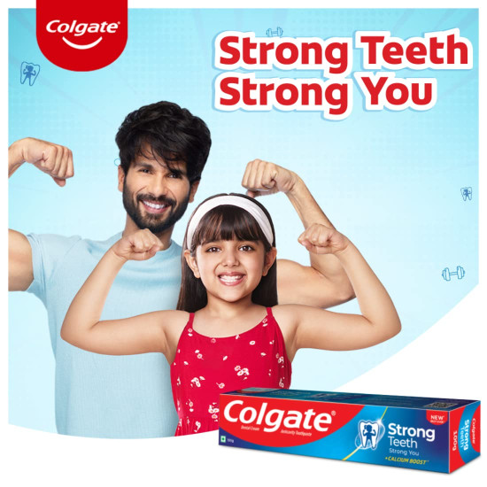 Colgate Strong Teeth & Ayurvedic Toothpaste with ZigZag Toothbrush - Ultimate Cavity Protection