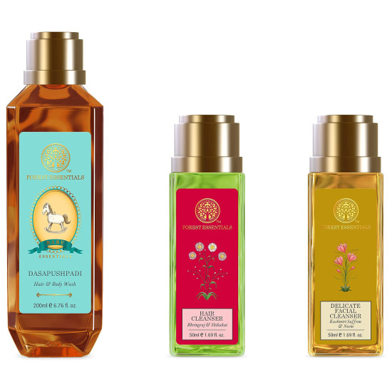 Forest Essentials Baby Hair & Body Wash & Travel Size Cleansers - Natural Delicate Care