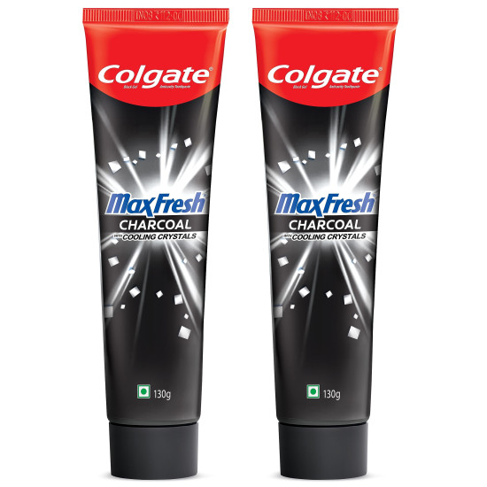 Colgate MaxFresh Toothpaste - Black Gel with Charcoal for Super Fresh Breath