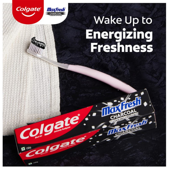 Colgate MaxFresh Toothpaste - Black Gel with Charcoal for Super Fresh Breath