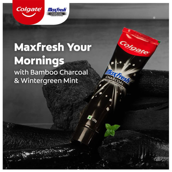 Colgate MaxFresh Toothpaste - Black Gel with Charcoal for Super Fresh Breath
