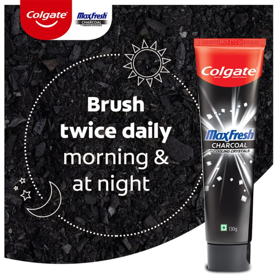 Colgate MaxFresh Toothpaste - Black Gel with Charcoal for Super Fresh Breath