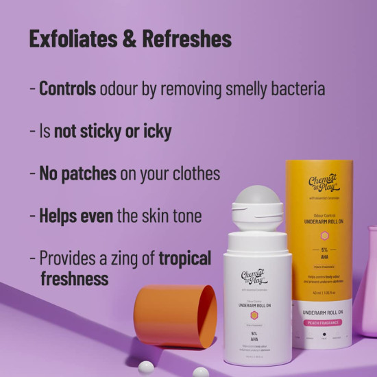 Chemist at Play UnderArm Roll-On - Brightens & Exfoliates for Sensitive Skin