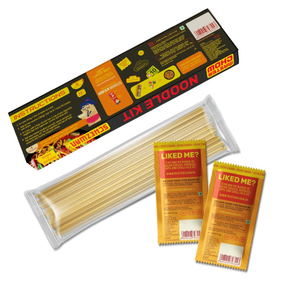 MasterChow Schezwan Noodle Kit - All-in-One Meal Kit with Chilli Garlic Stir Fry Sauce