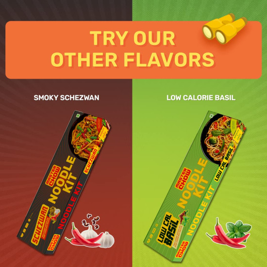 MasterChow Sweet & Spicy Noodle Kit - All-in-One Meal Kit with Hakka Noodles